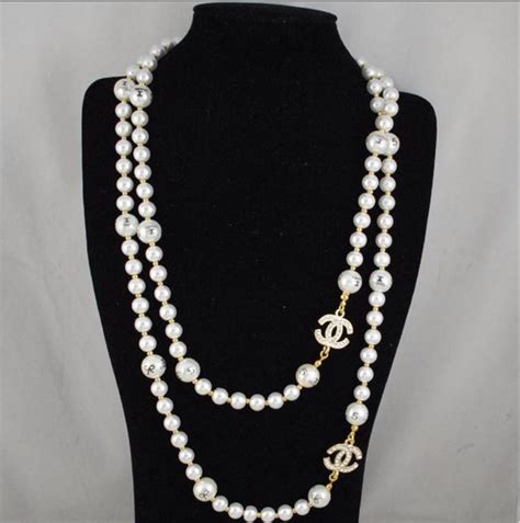 coco chanel pearls|coco chanel long necklace.